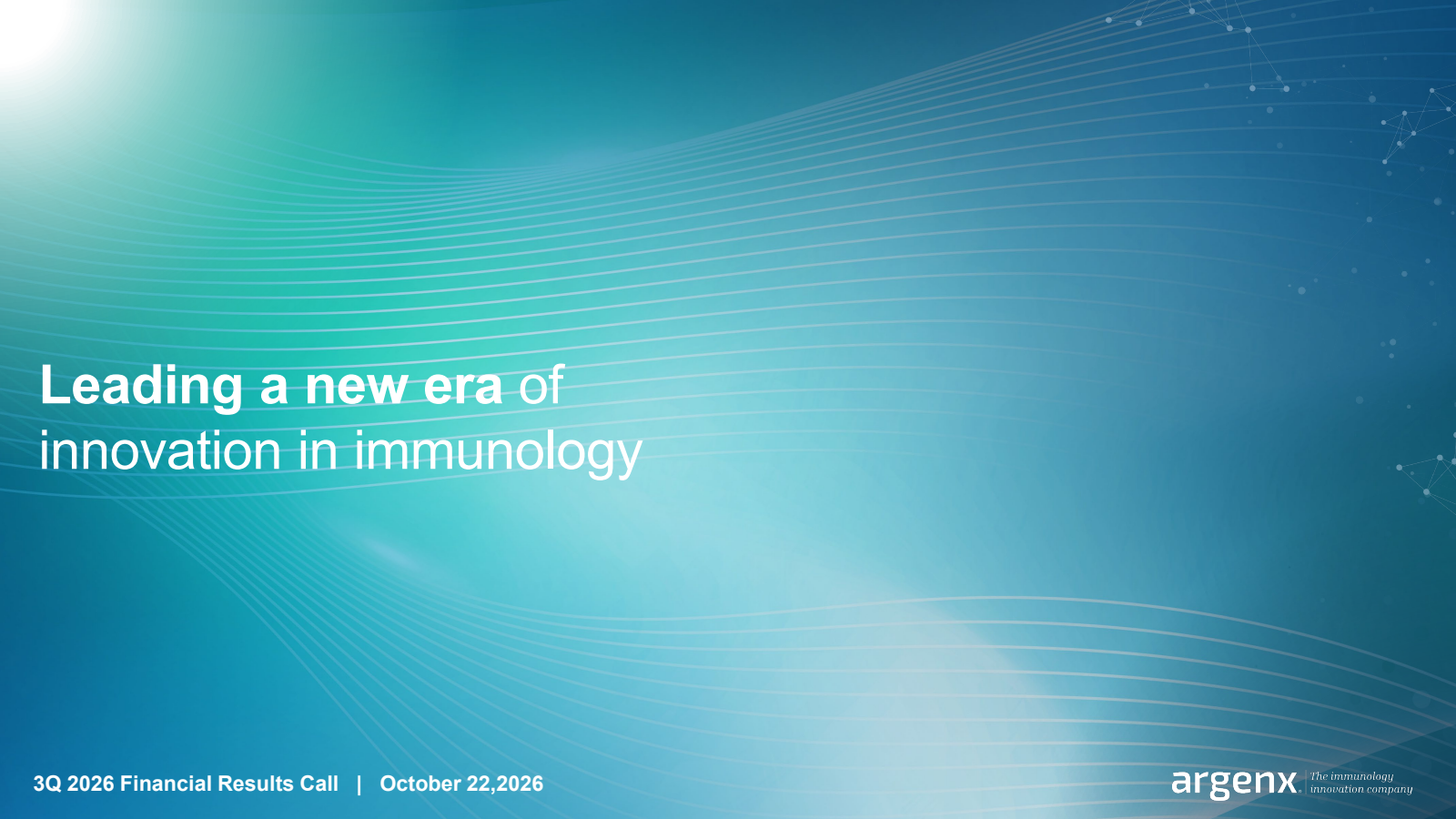 argenex's Q3 2026 Slide Deck