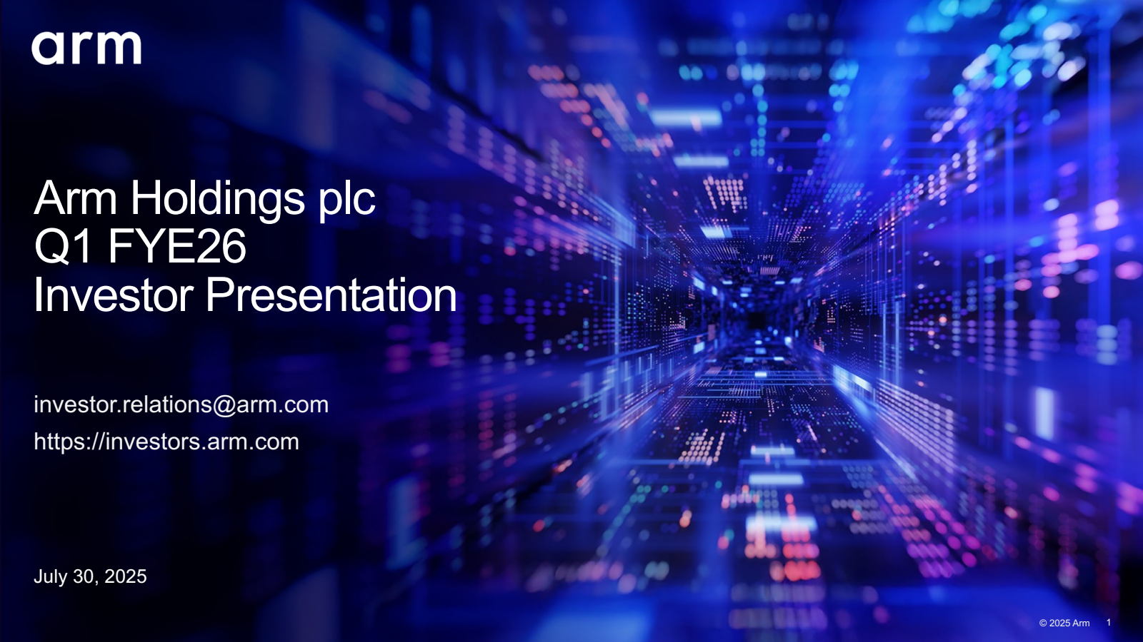 ARM's Q1 2026 Slide Deck