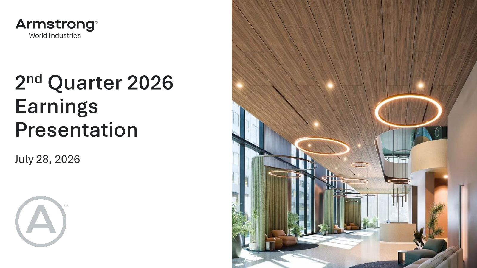 Armstrong World Industries' Q2 2026 Slide Deck