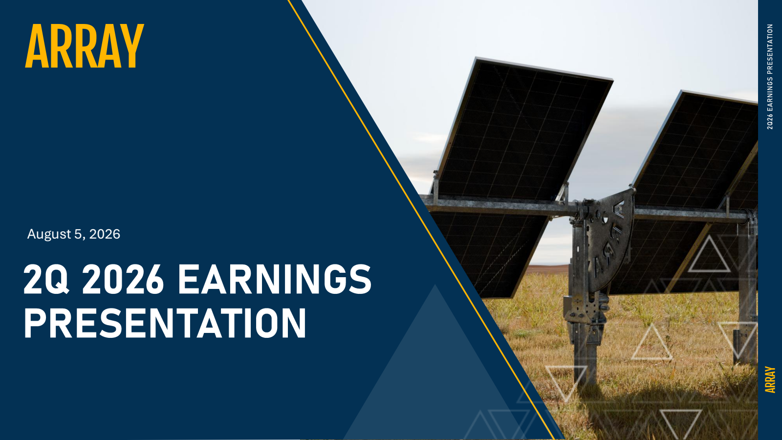 Array Technologies' Q2 2026 Slide Deck