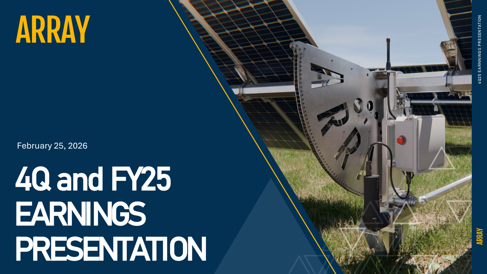 Array Technologies' Q4 2025 Slide Deck