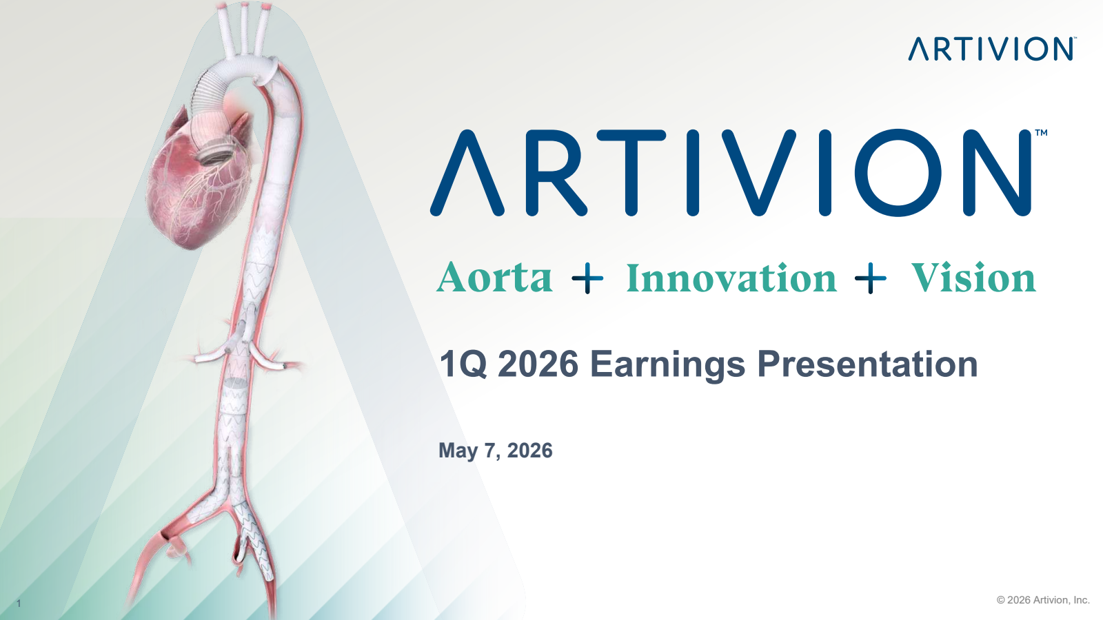 Artivion's Q1 2026 Slide Deck