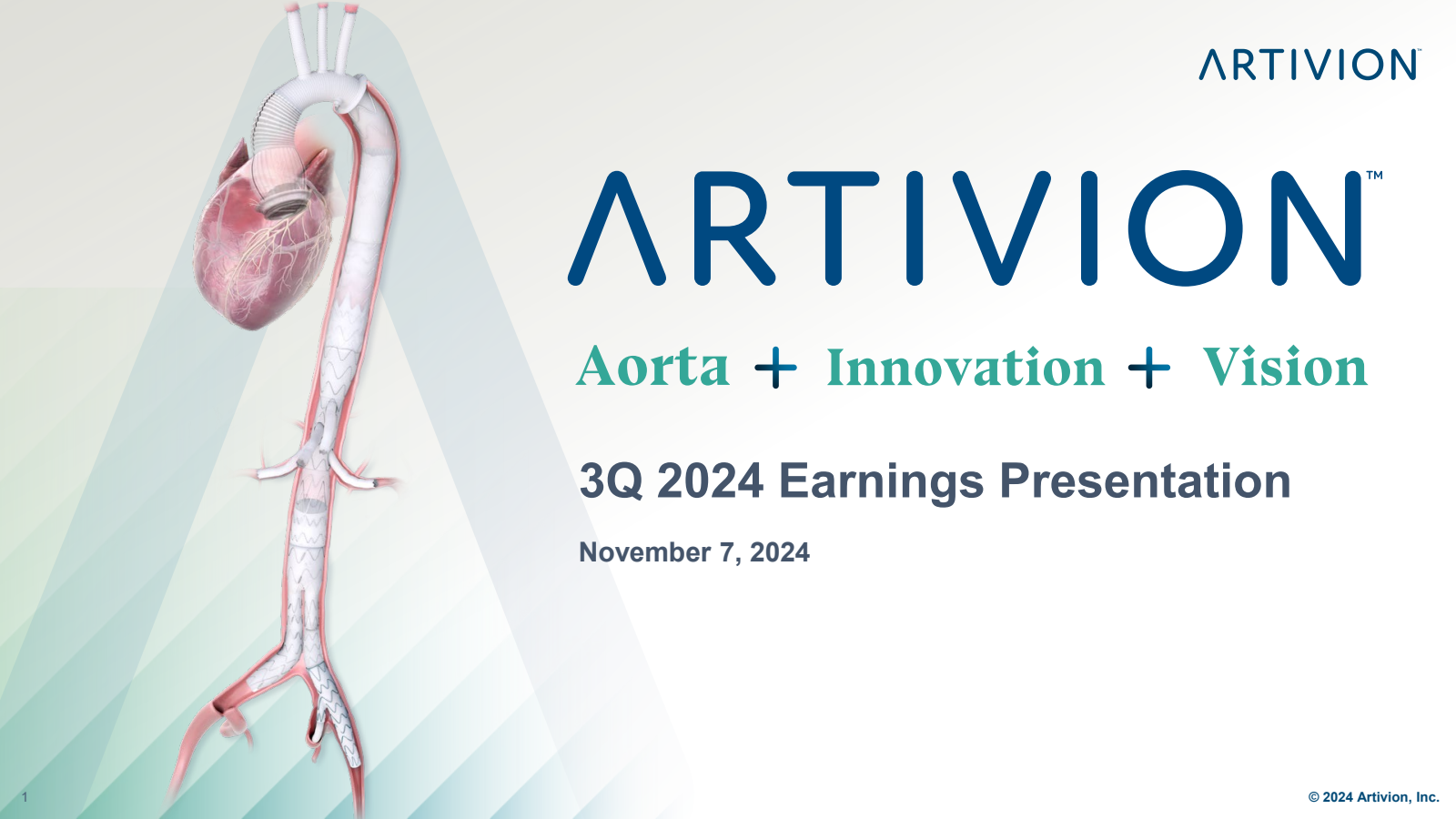 Artivion's Q3 2024 Slide Deck