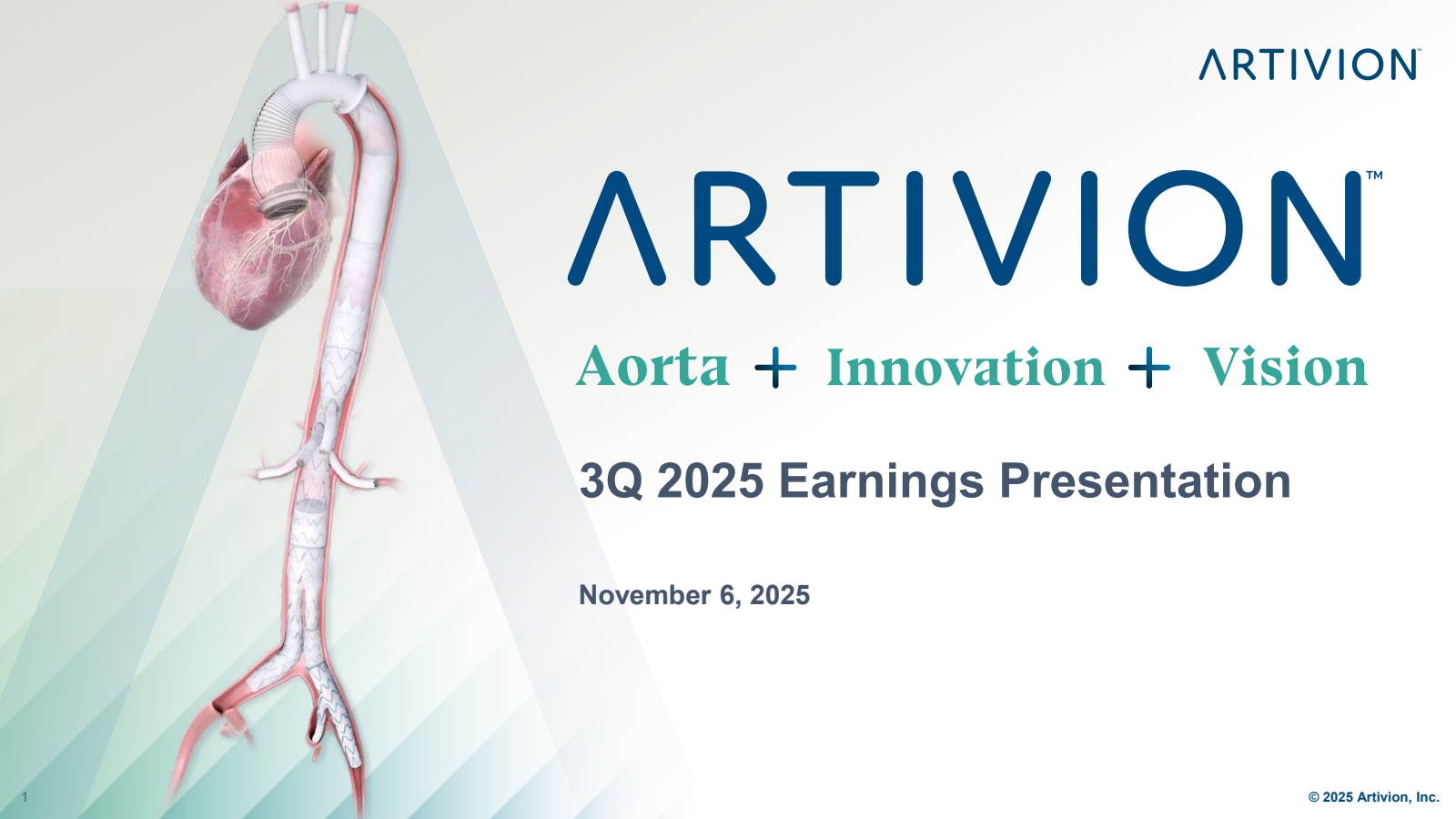 Artivion's Q3 2025 Slide Deck