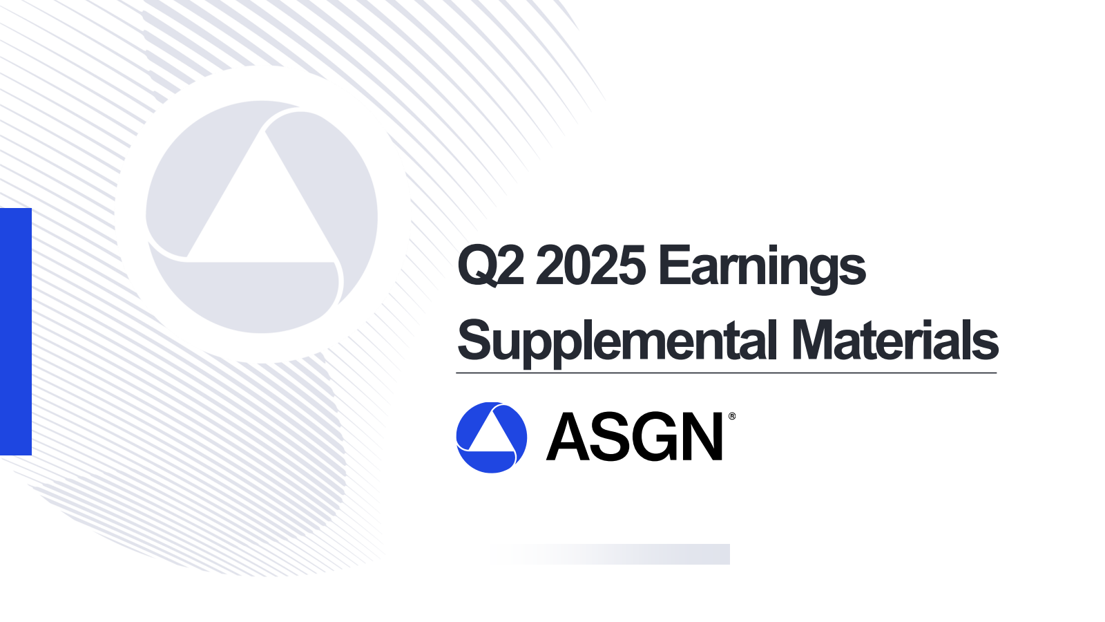 ASGN's Q2 2025 Slide Deck