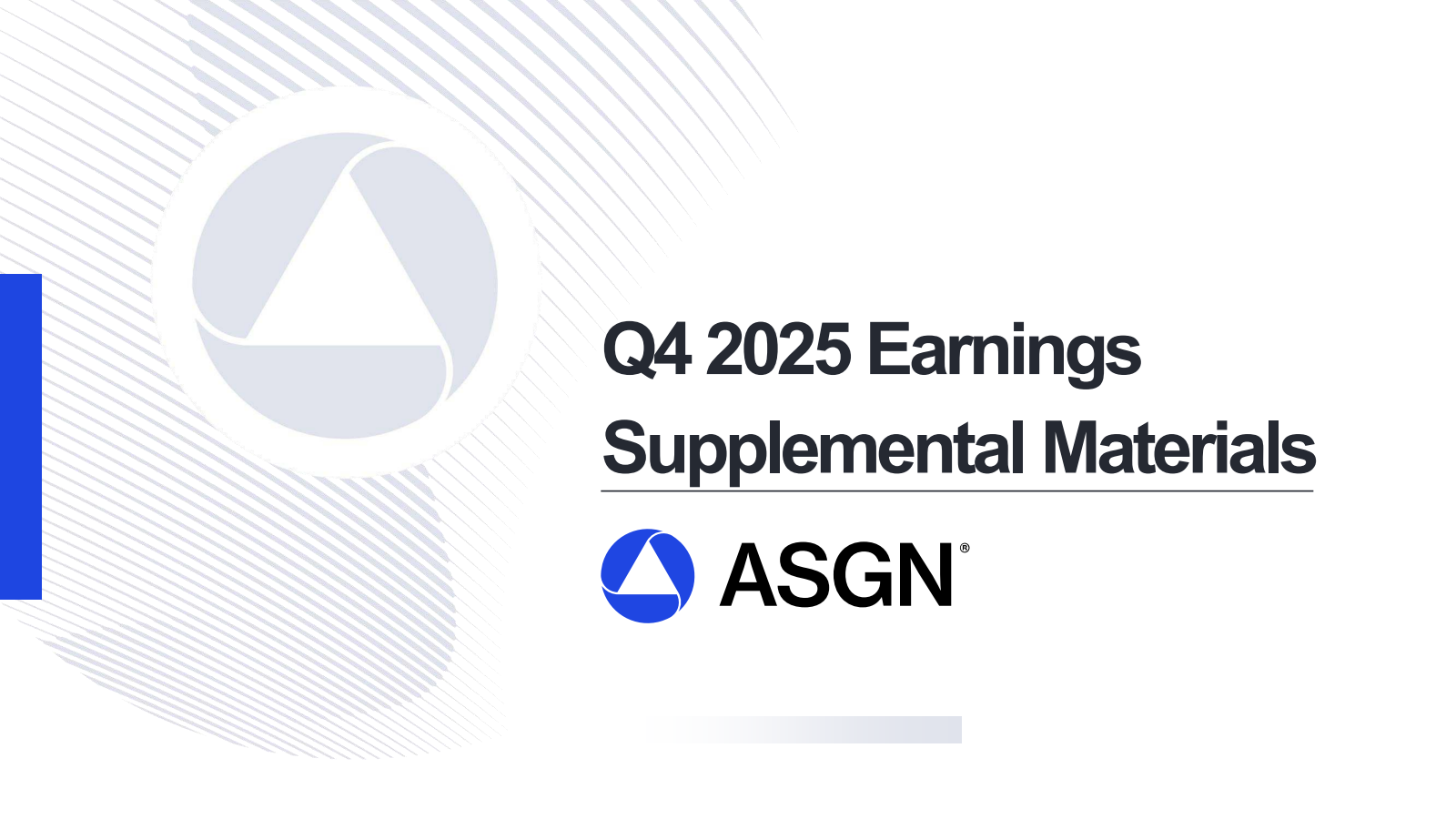 ASGN's Q4 2025 Slide Deck