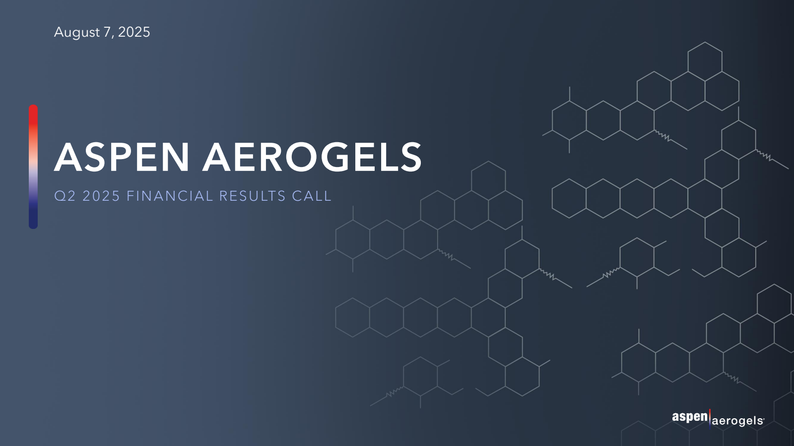 Aspen Aerogels' Q2 2025 Slide Deck