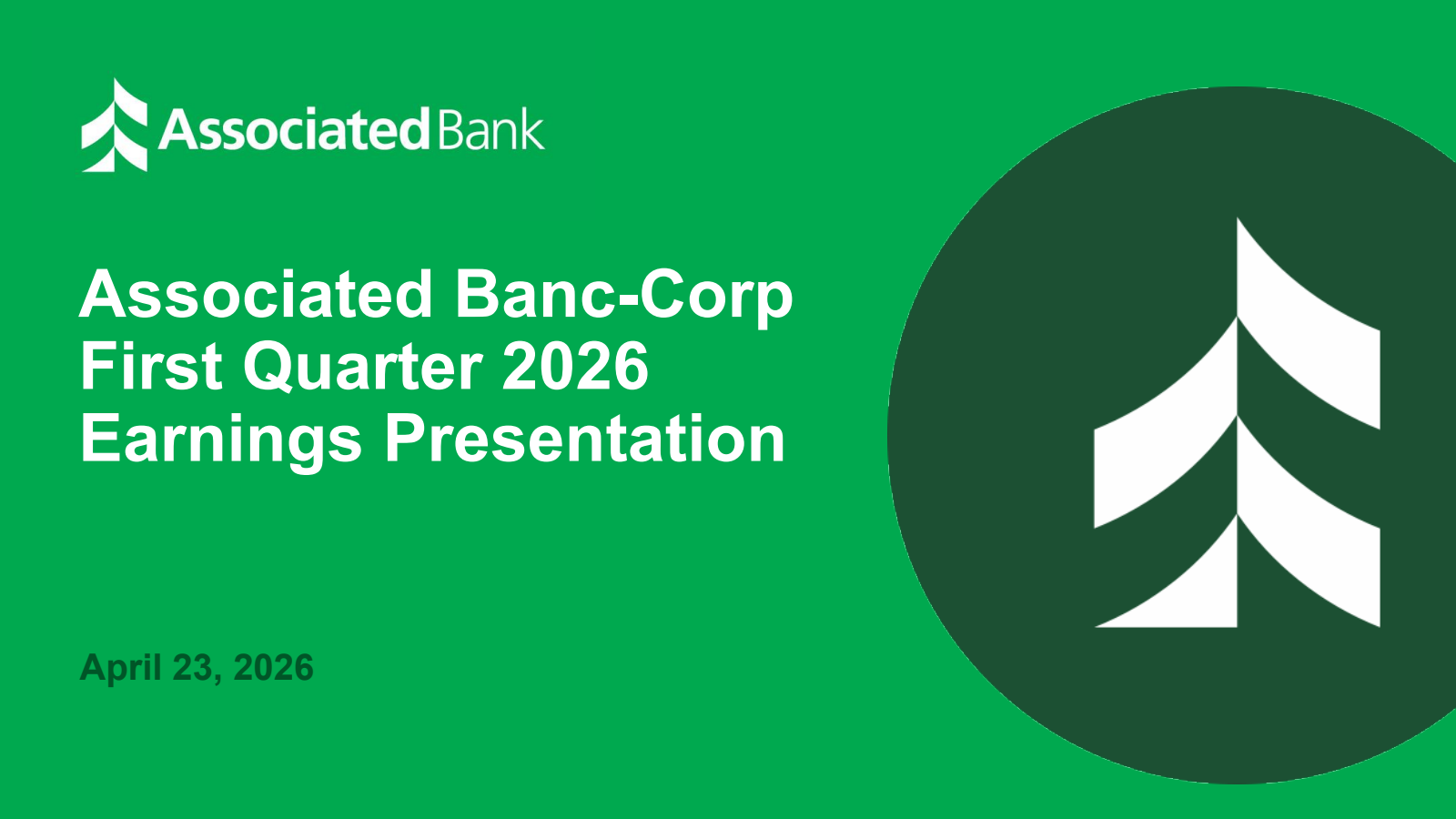 Associated Banc's Q1 2026 Slide Deck