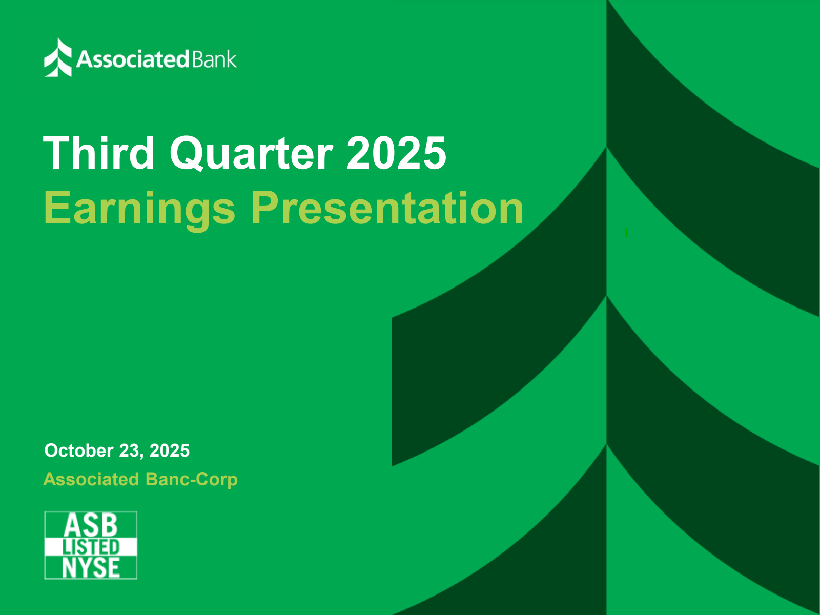 Associated Banc's Q3 2025 Slide Deck