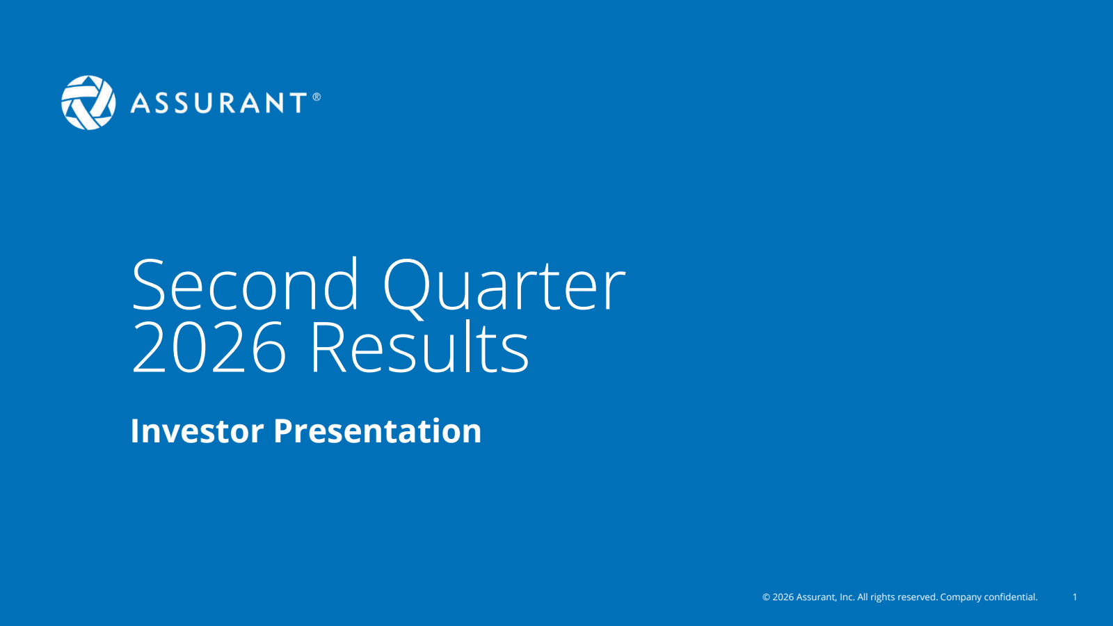 Assurant's Q2 2026 Slide Deck