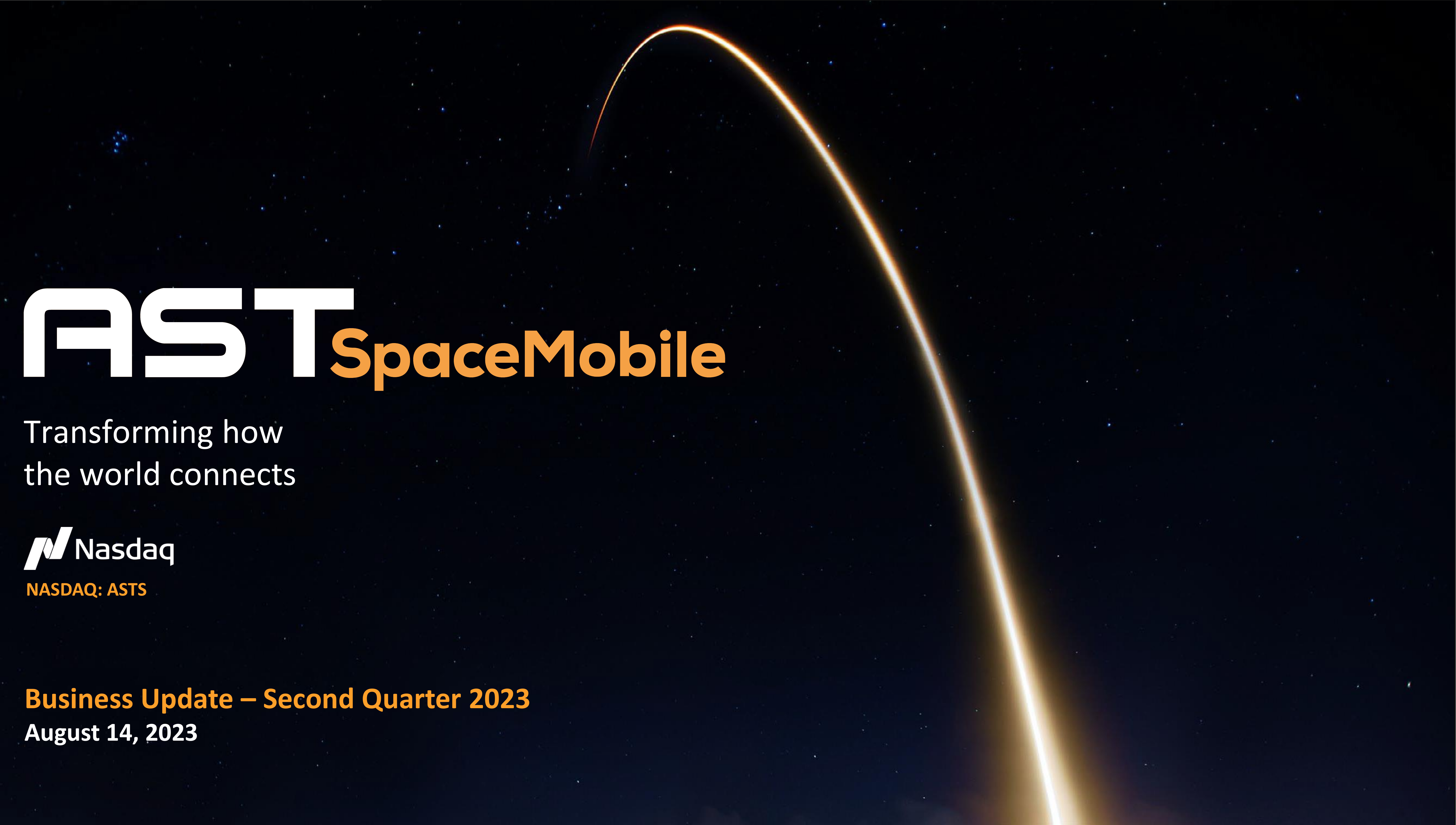 AST SpaceMobile's Q2 2023 Slide Deck