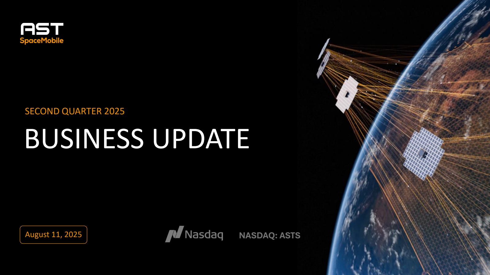 AST SpaceMobile's Q2 2025 Slide Deck