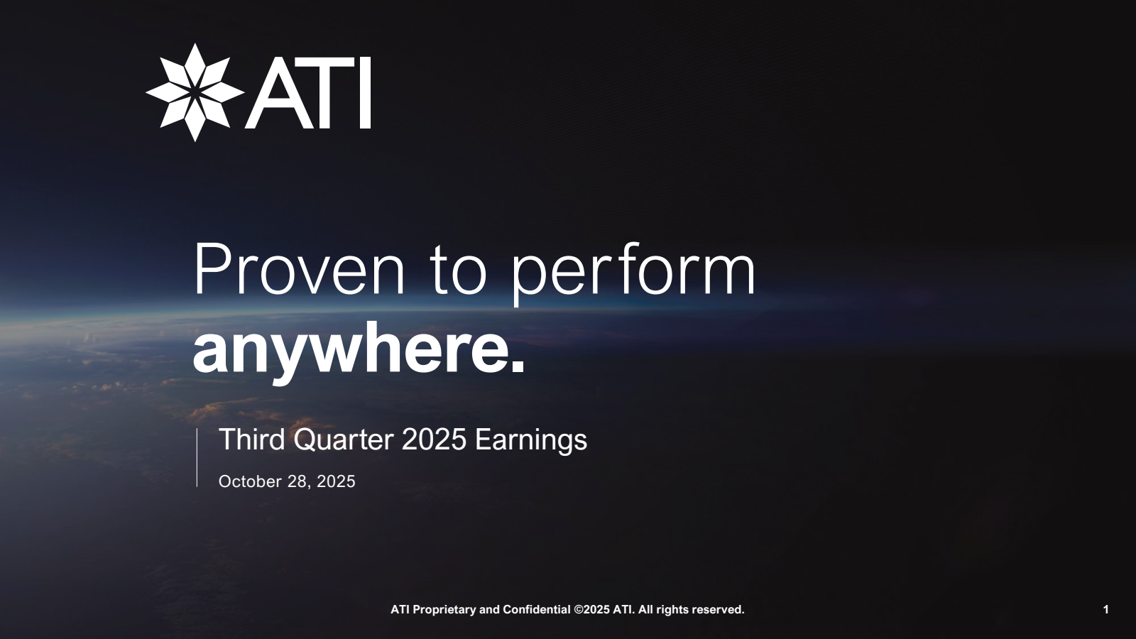 ATI's Q3 2025 Slide Deck