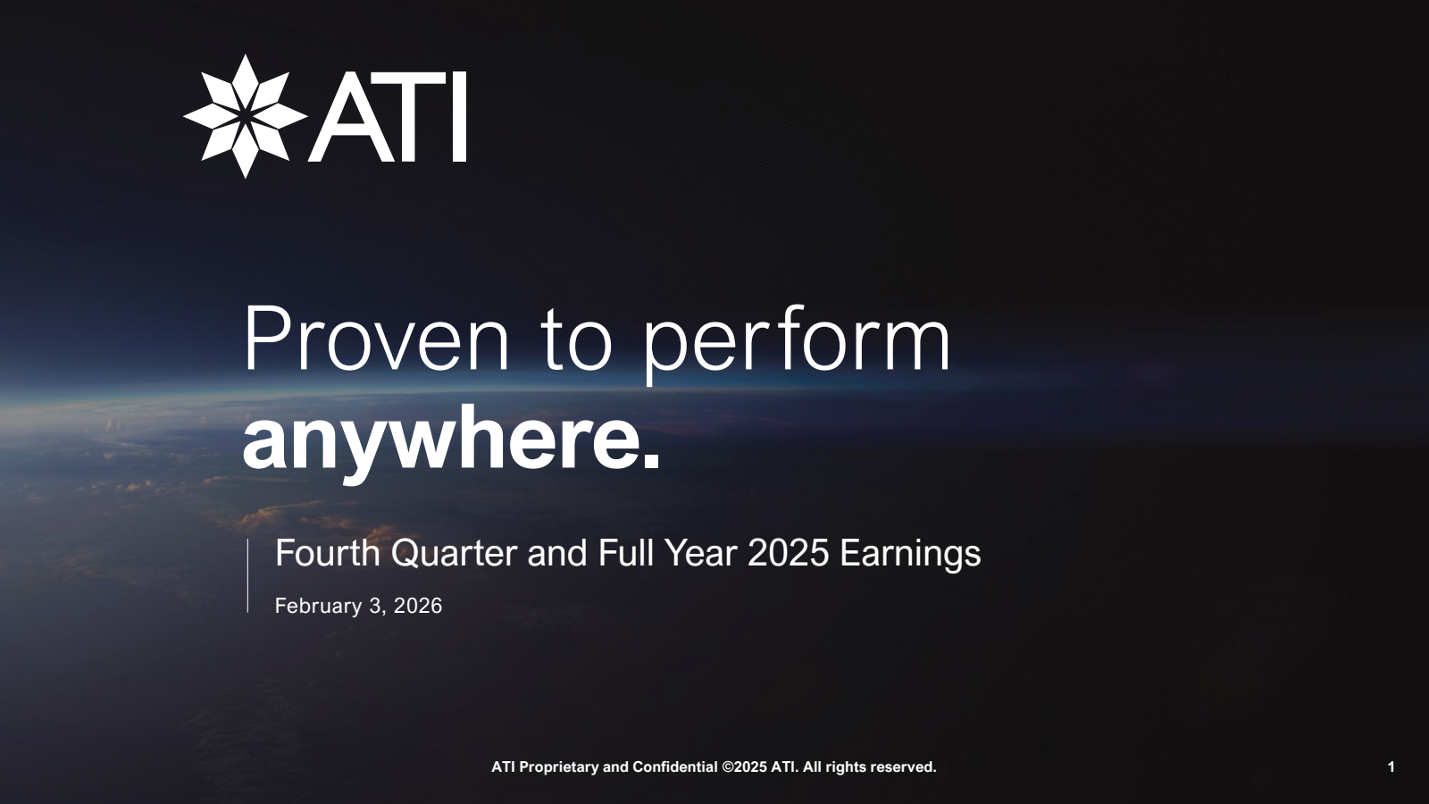 ATI's Q4 2025 Slide Deck