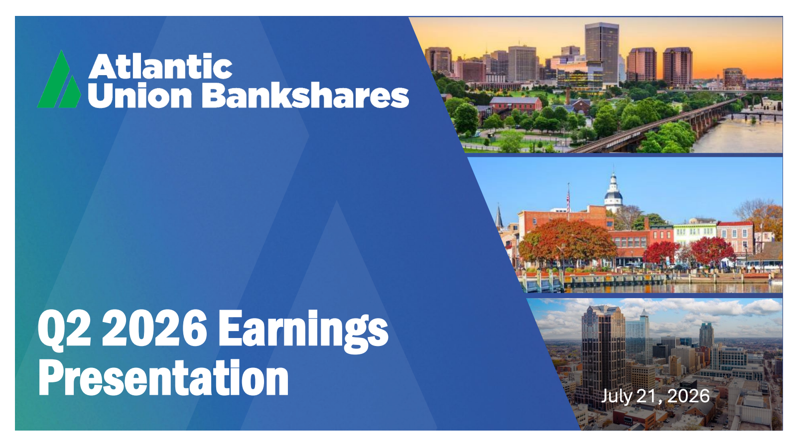 Atlantic Union Bankshares' Q2 2026 Slide Deck
