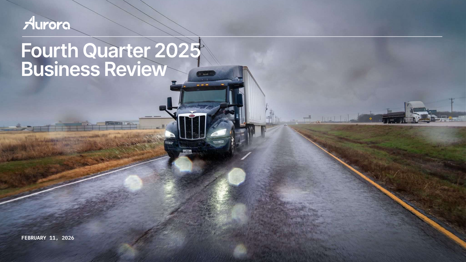 Aurora Innovation's Q4 2025 Slide Deck