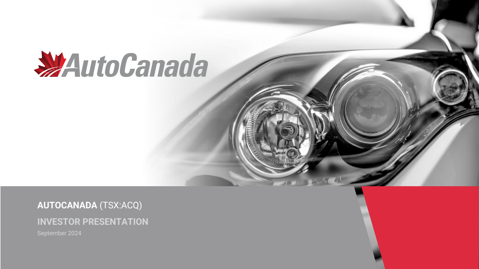 AutoCanada's Q2 2024 Slide Deck