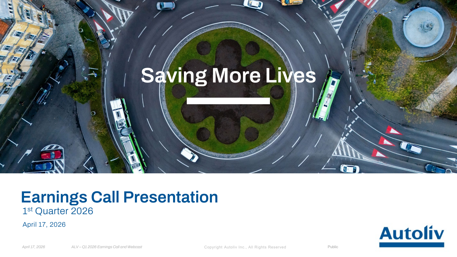 Autoliv's Q1 2026 Slide Deck