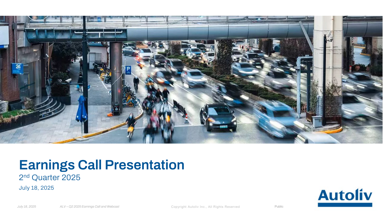 Autoliv's Q2 2025 Slide Deck
