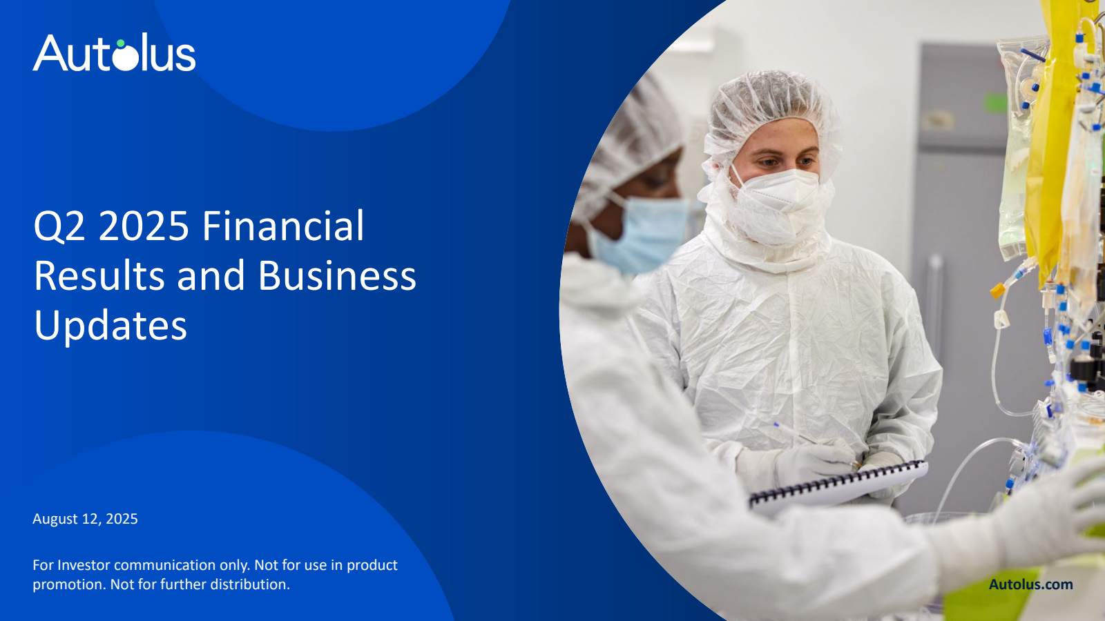 Autolus Therapeutics' Q2 2025 Slide Deck