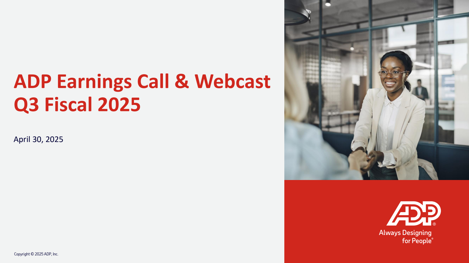 Automatic Data Processing (ADP) Earnings Date and Reports 2025