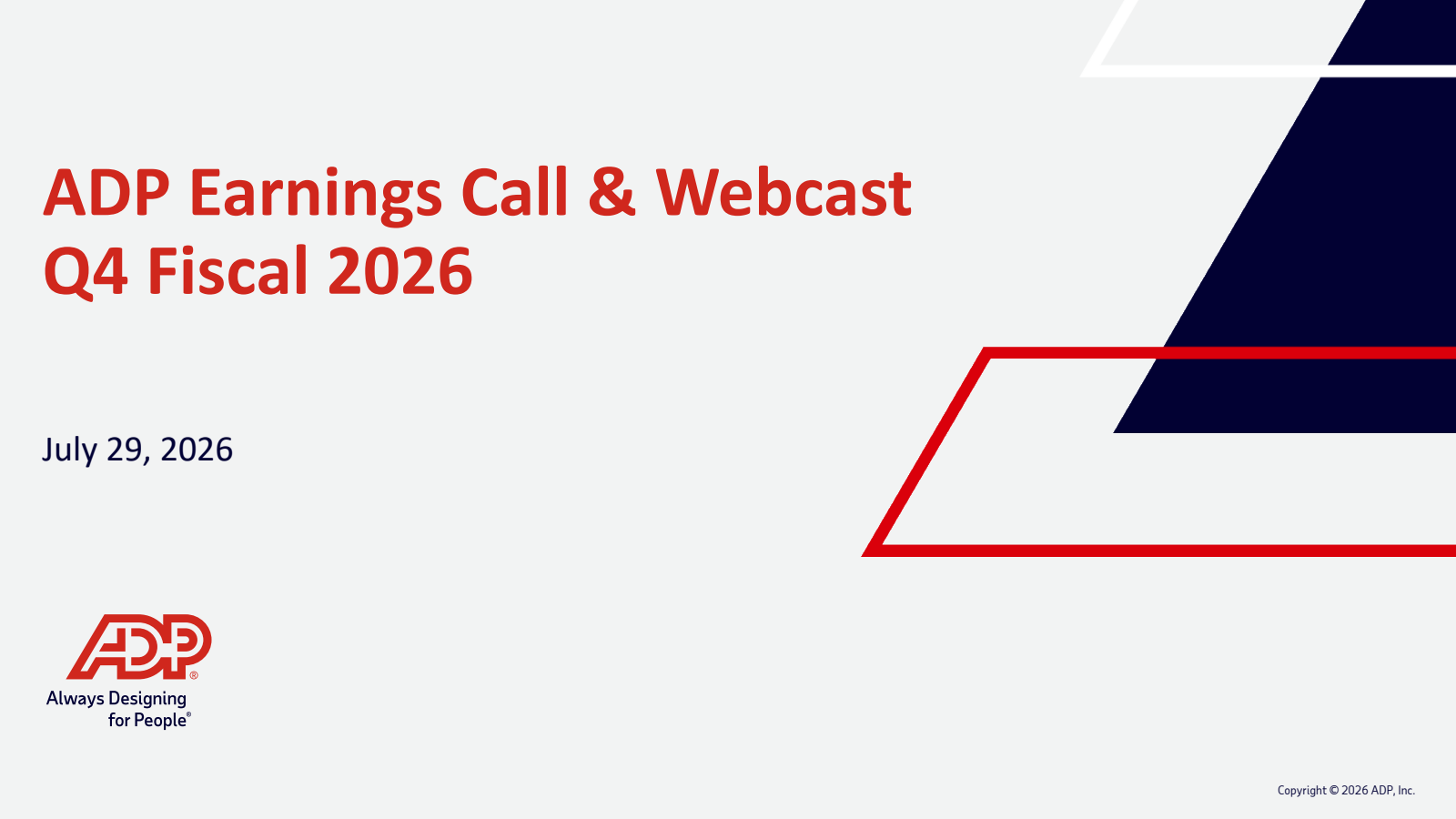 Automatic Data Processing's Q4 2026 Slide Deck