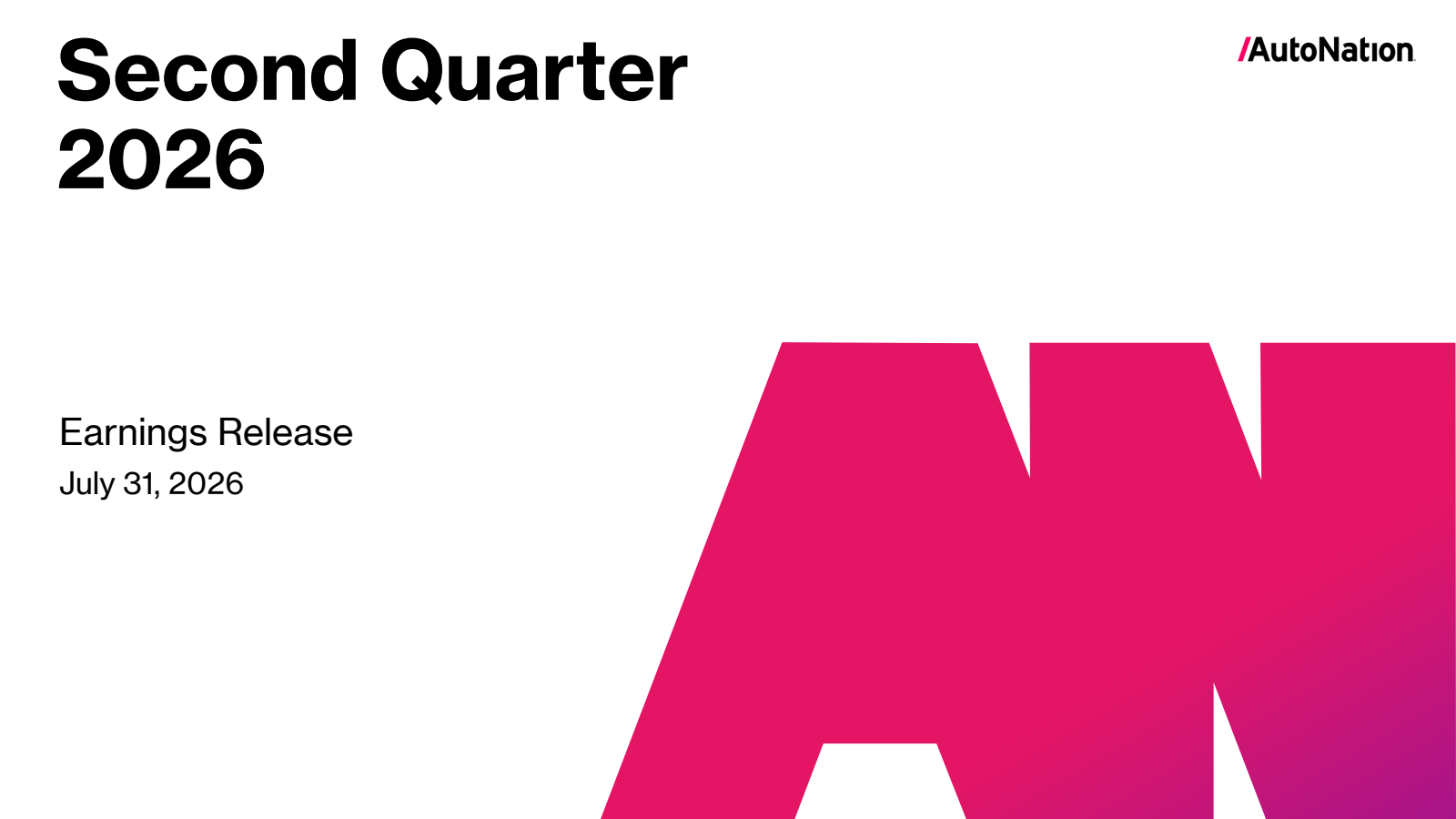 AutoNation's Q2 2026 Slide Deck