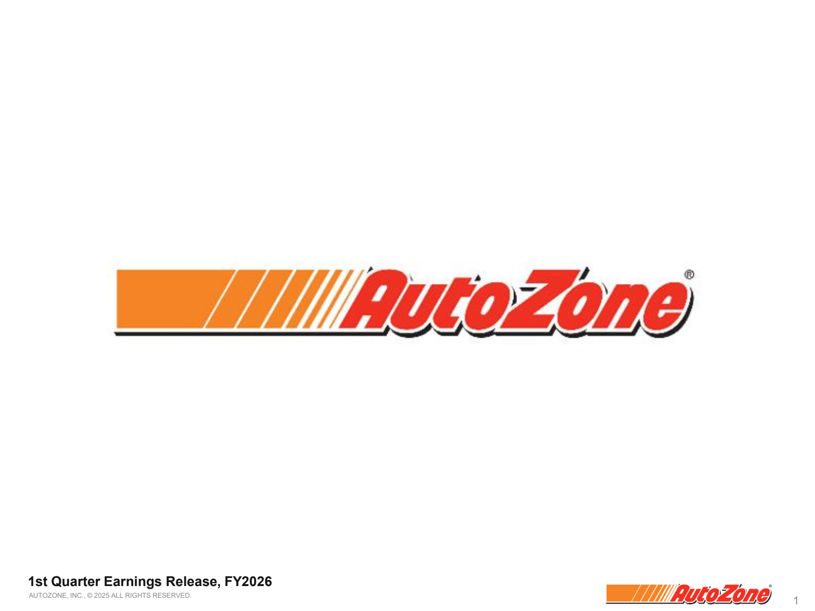 AutoZone's Q1 2026 Slide Deck
