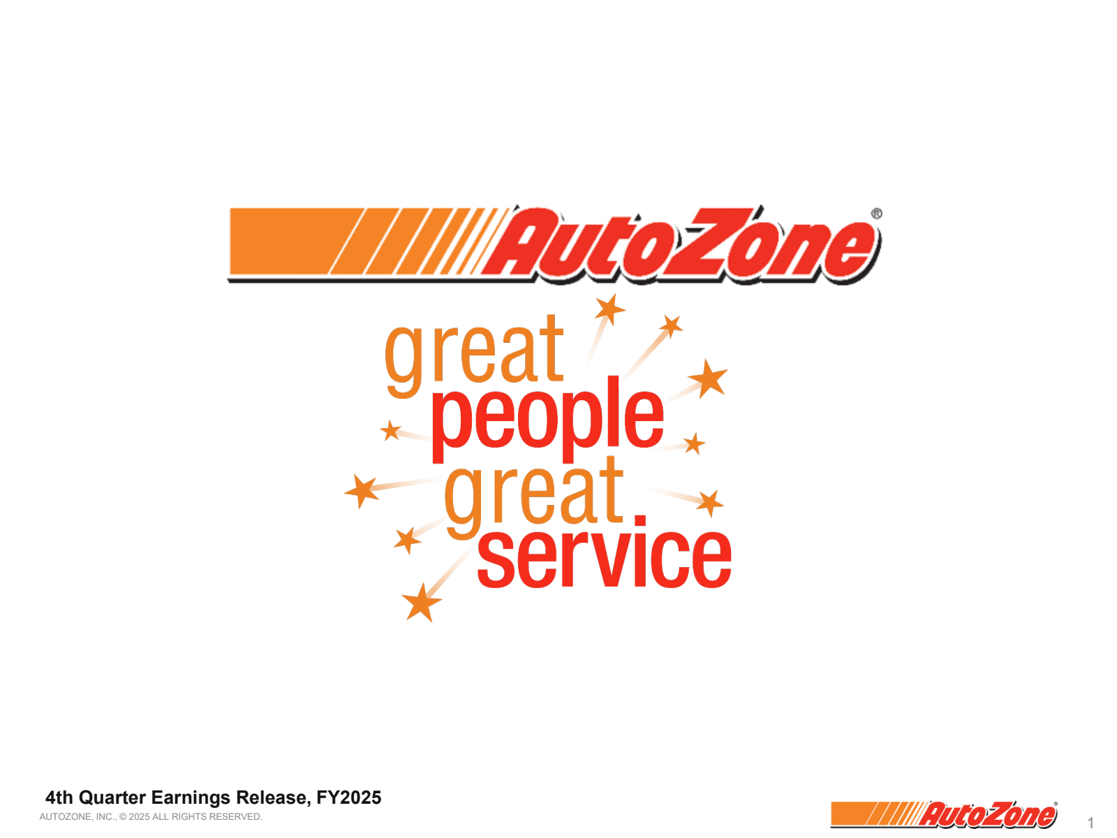 AutoZone's Q4 2025 Slide Deck