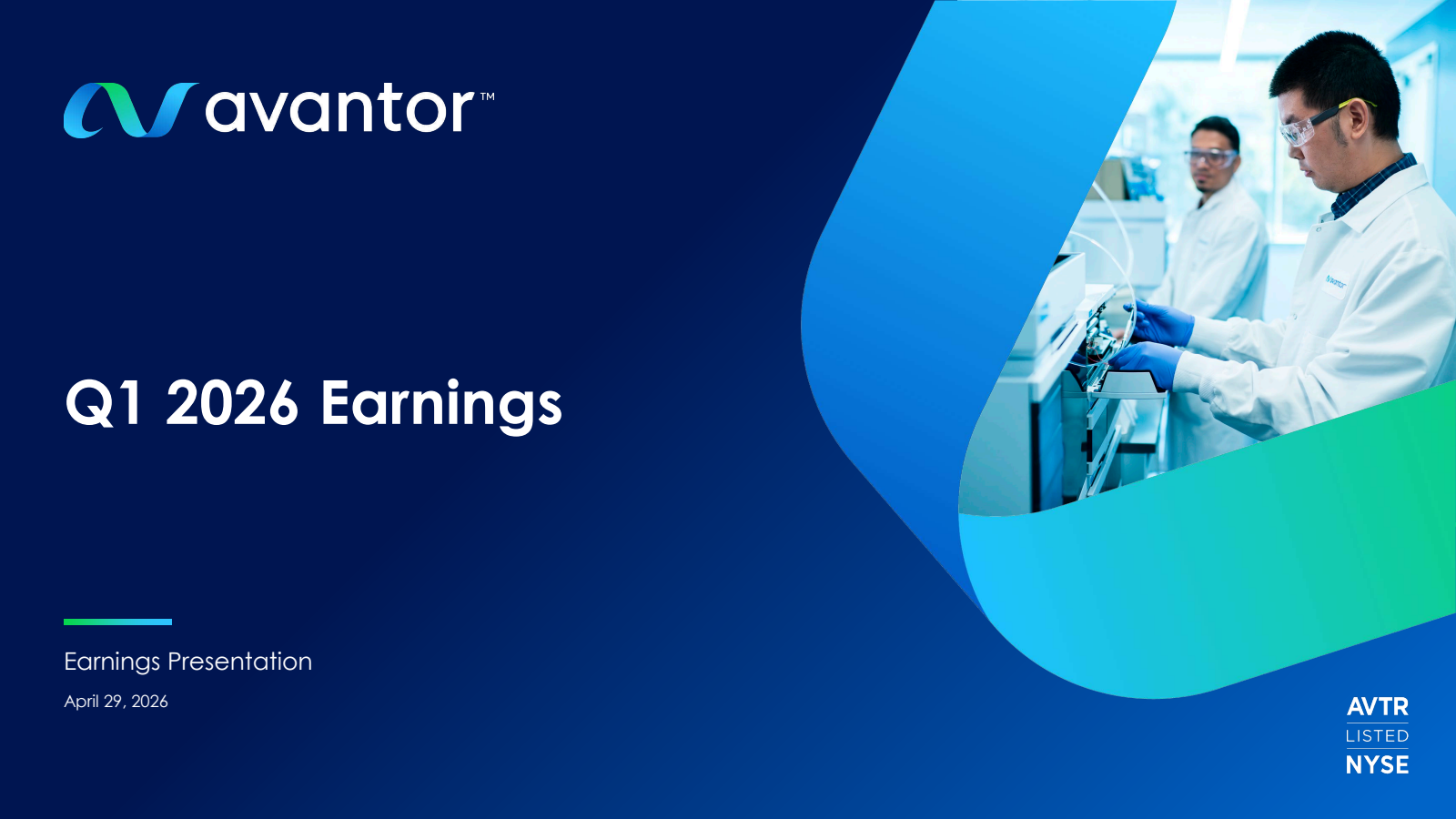 Avantor's Q1 2026 Slide Deck