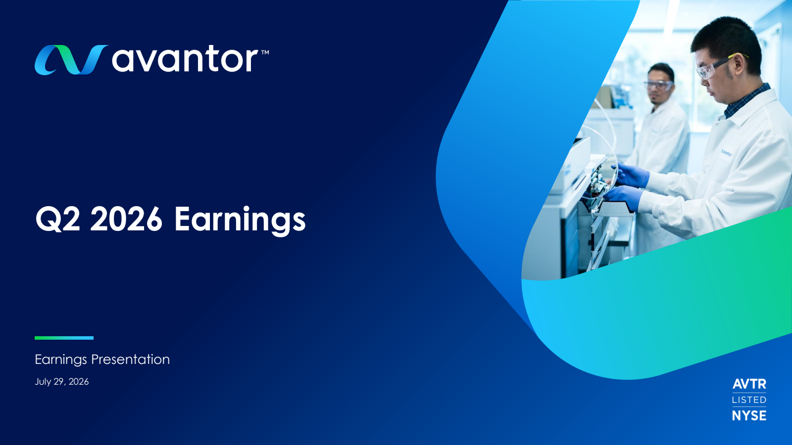 Avantor's Q2 2026 Slide Deck