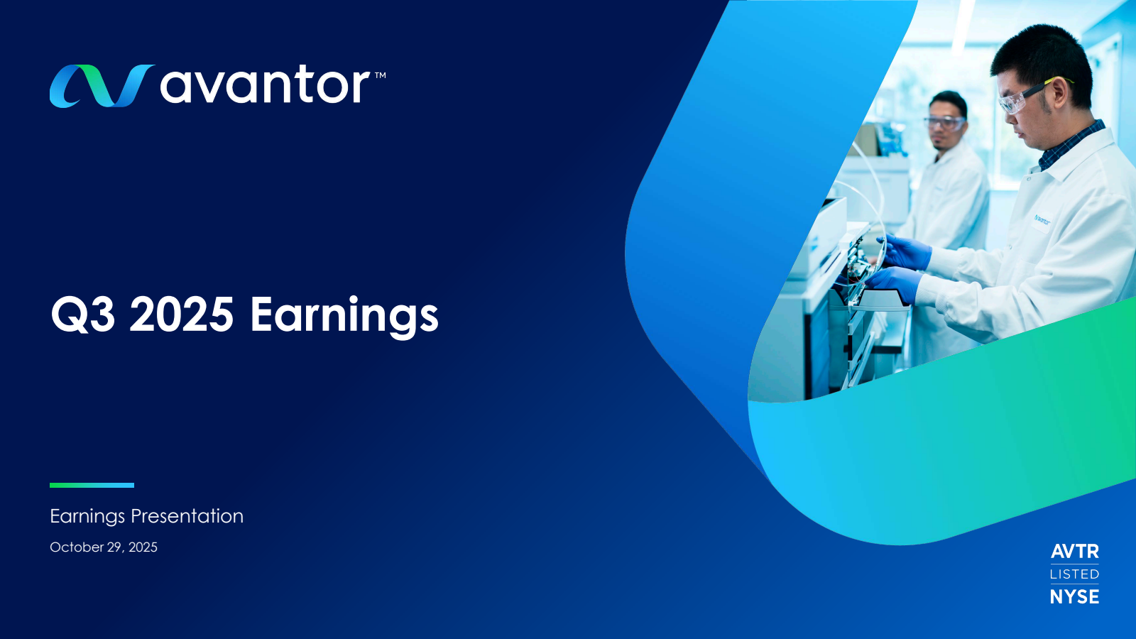 Avantor's Q3 2025 Slide Deck