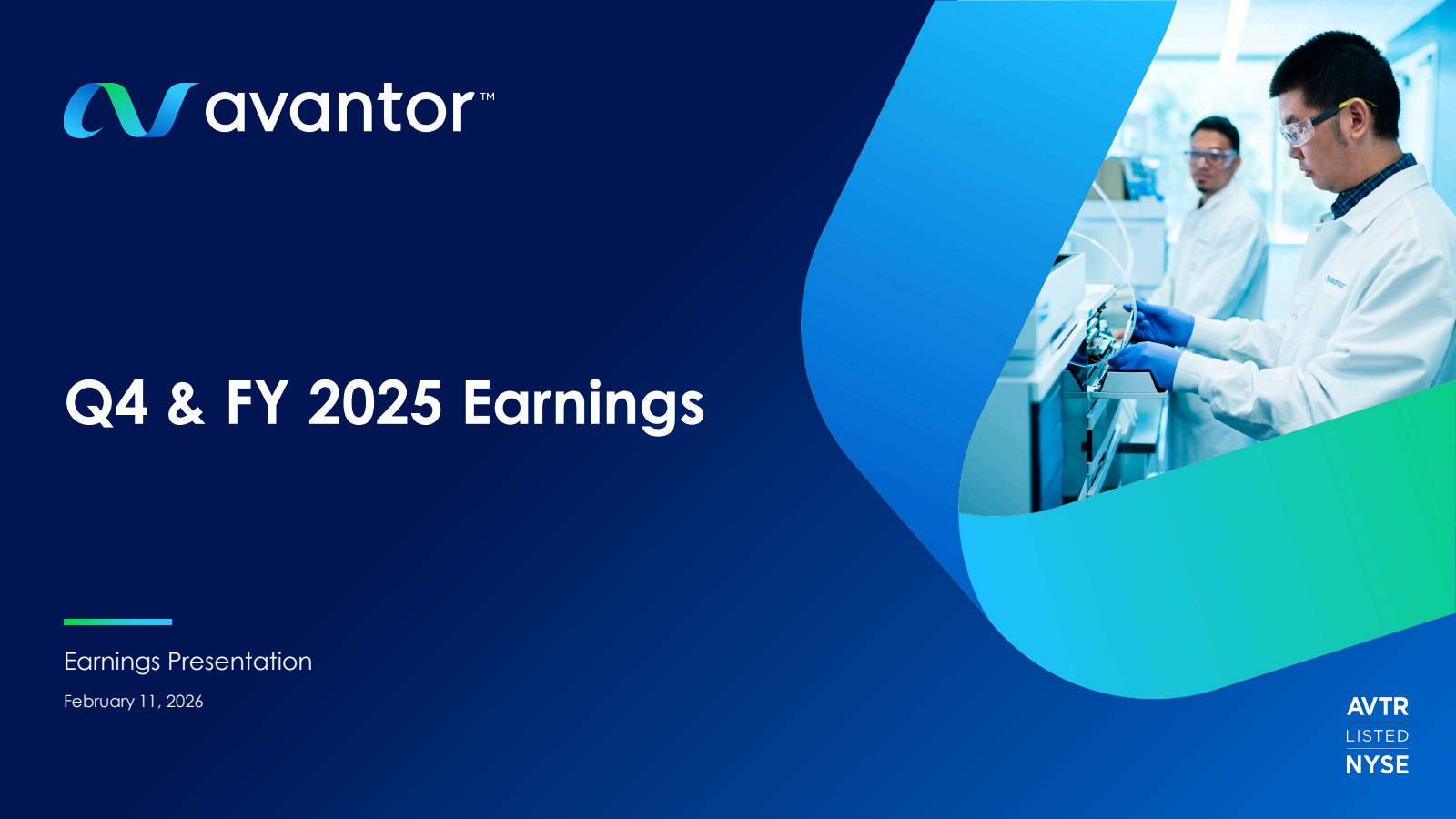 Avantor's Q4 2025 Slide Deck