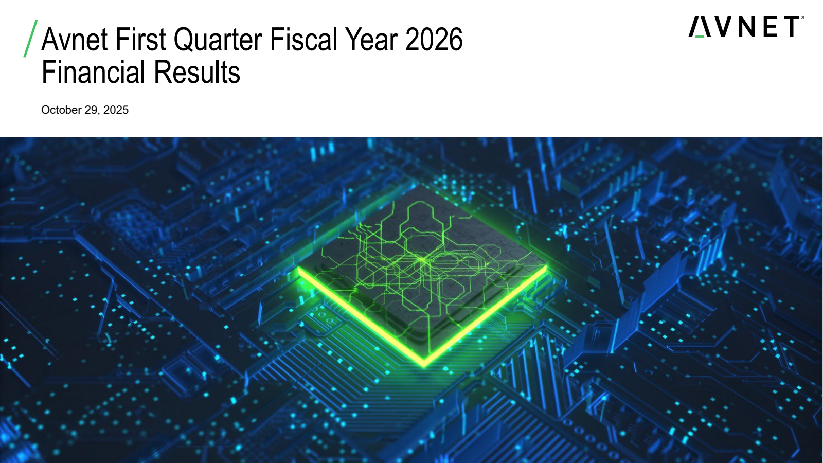 Avnet's Q1 2026 Slide Deck