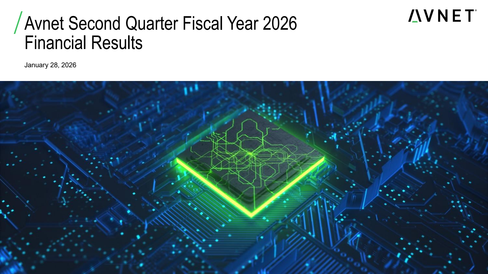 Avnet's Q2 2026 Slide Deck