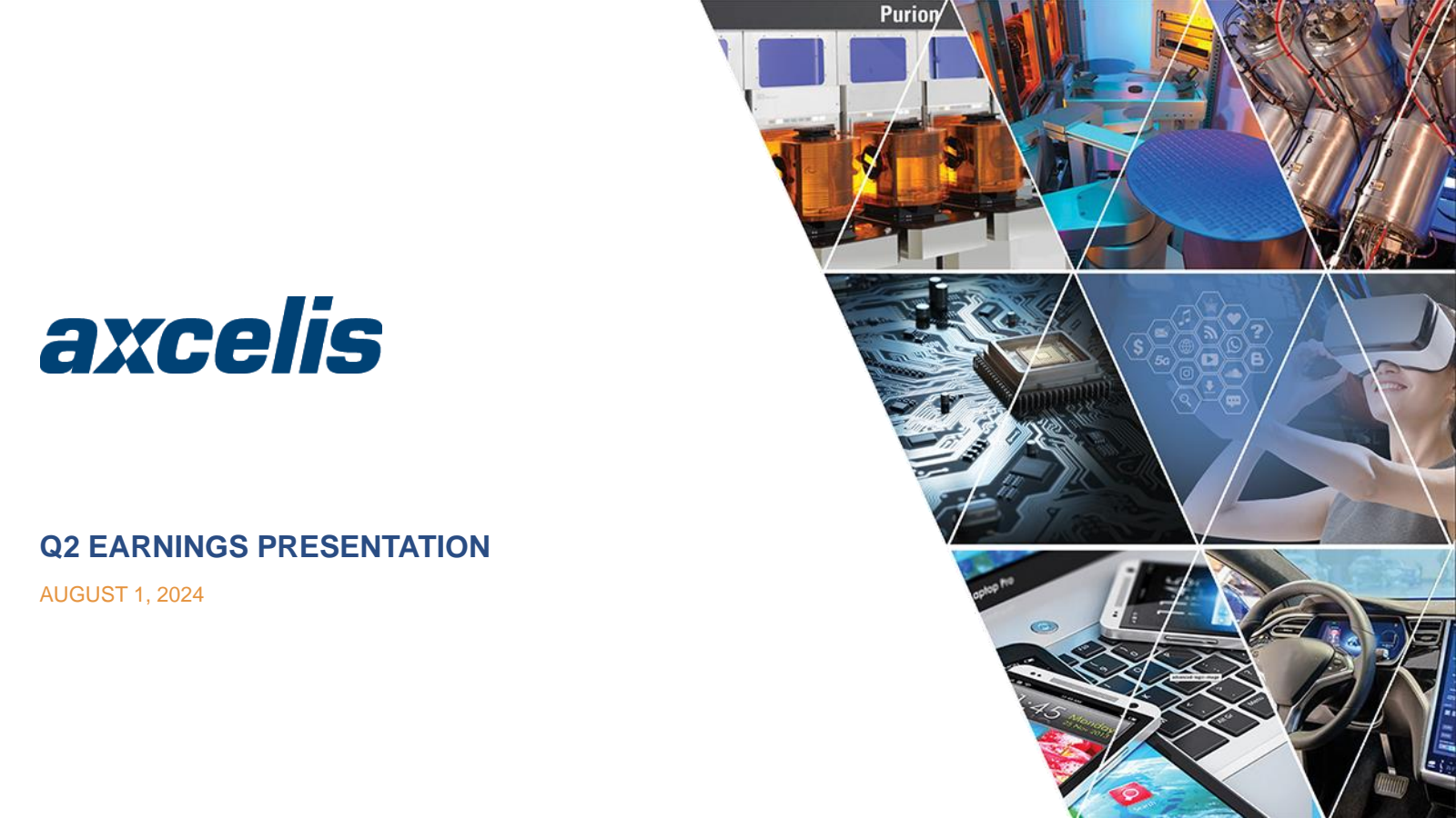 Axcelis Technologies' Q2 2024 Slide Deck