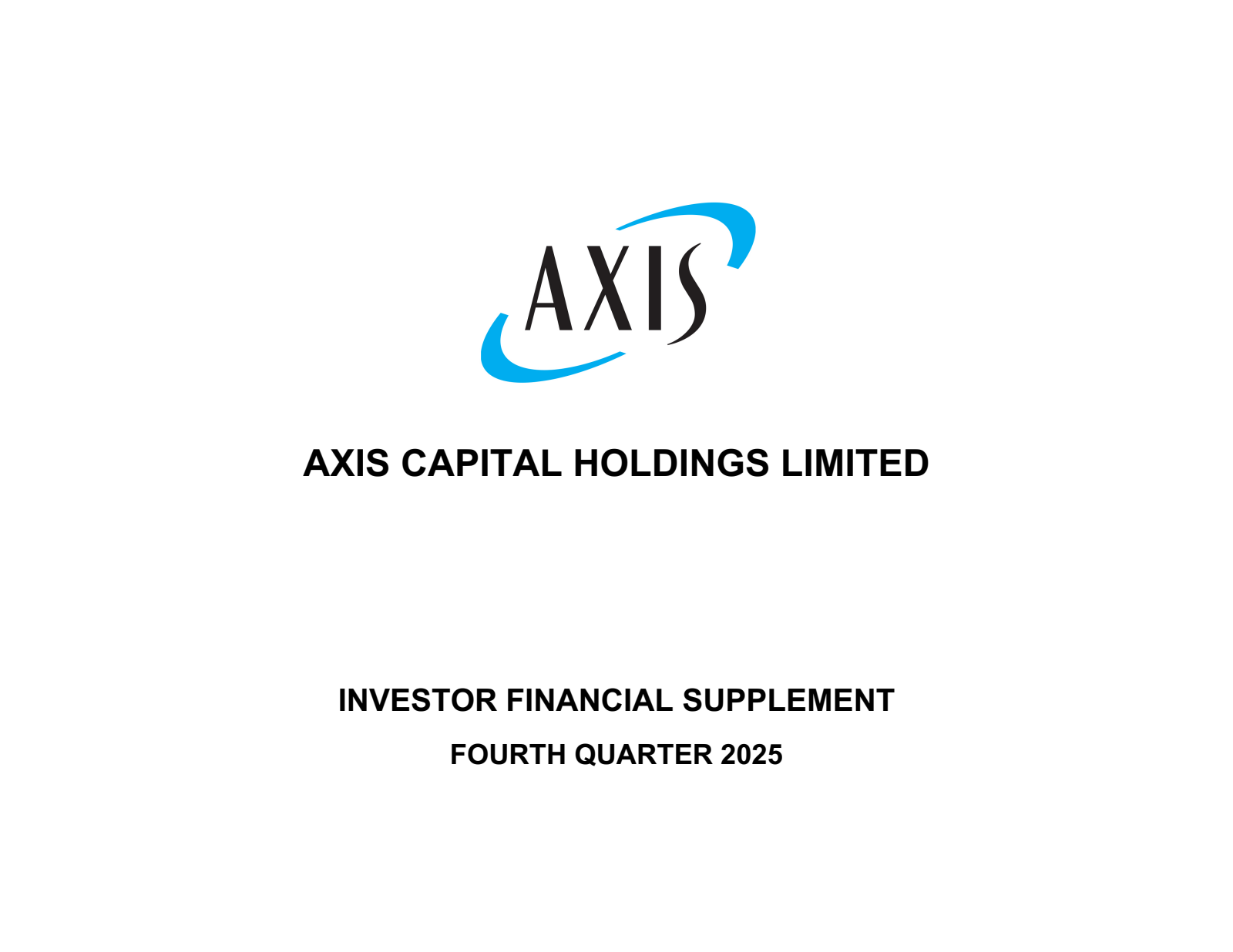 Axis Capital's Q4 2025 Slide Deck