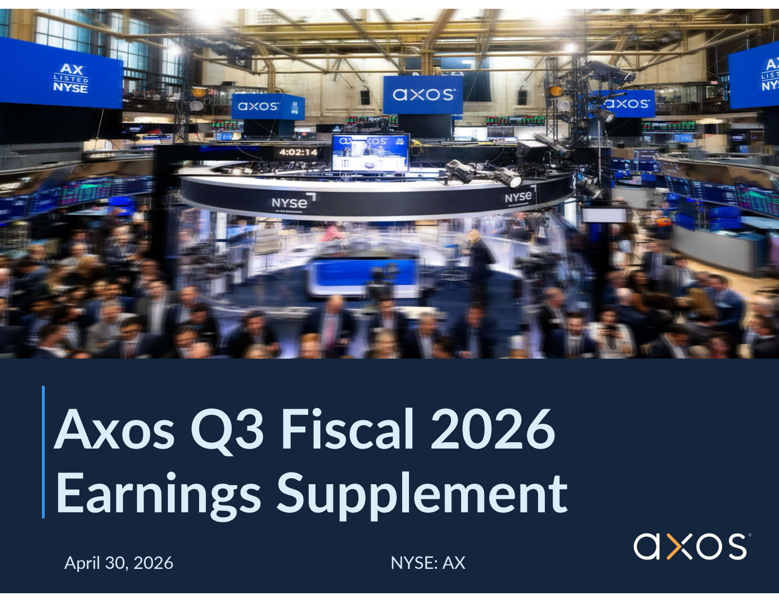 Axos Financial's Q3 2026 Slide Deck