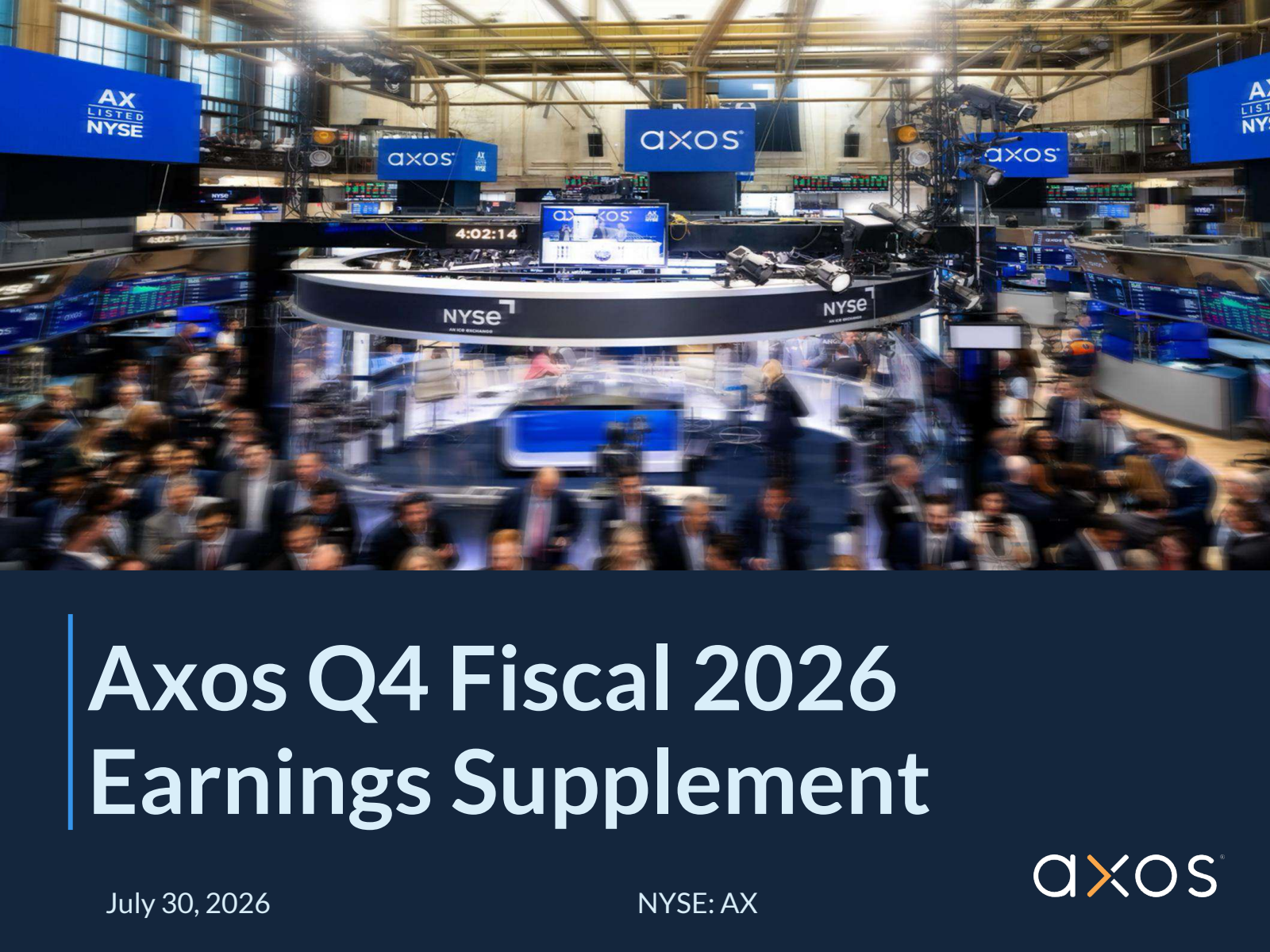 Axos Financial's Q4 2026 Slide Deck