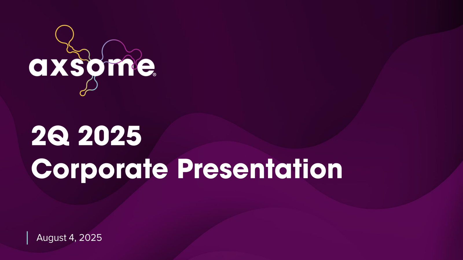 Axsome Therapeutics' Q2 2025 Slide Deck