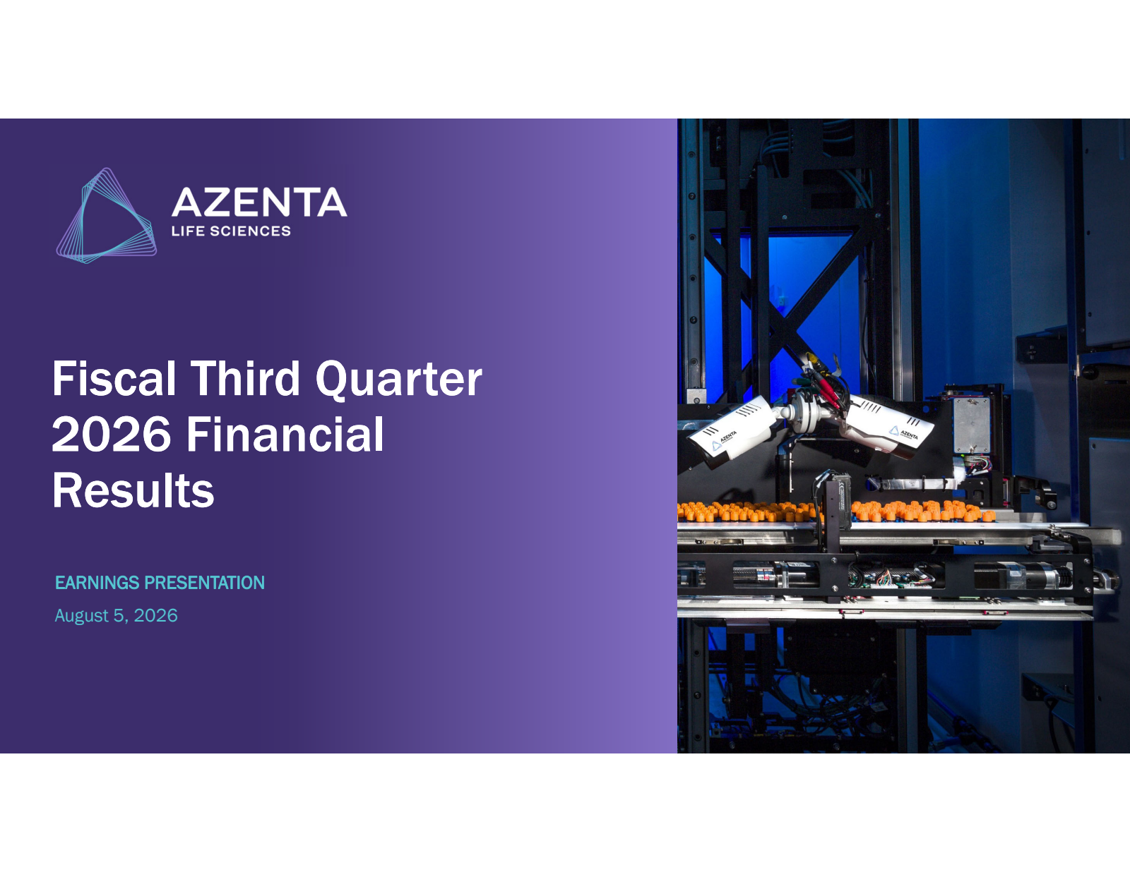 Azenta's Q3 2026 Slide Deck