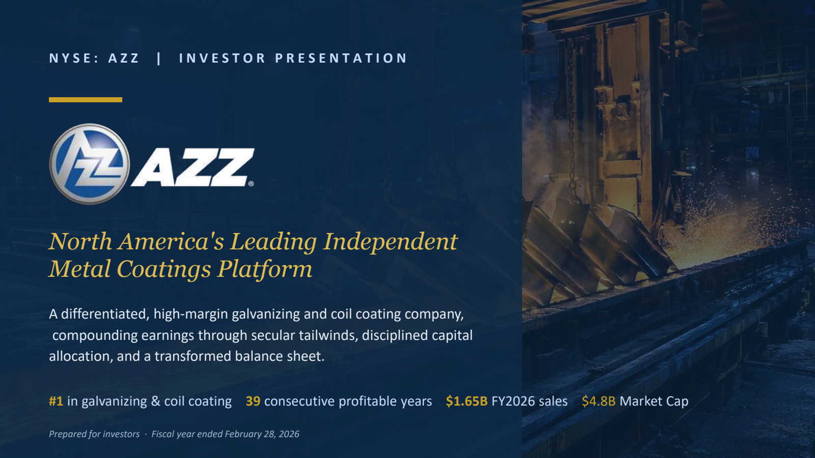 AZZ's Q1 2027 Slide Deck