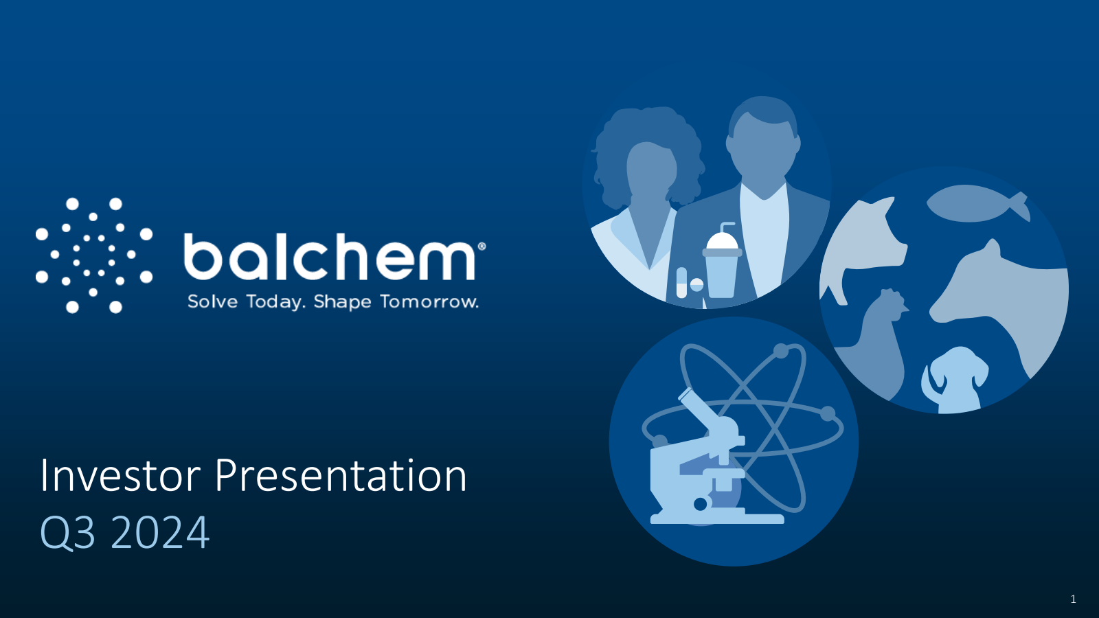 Balchem's Q3 2024 Slide Deck