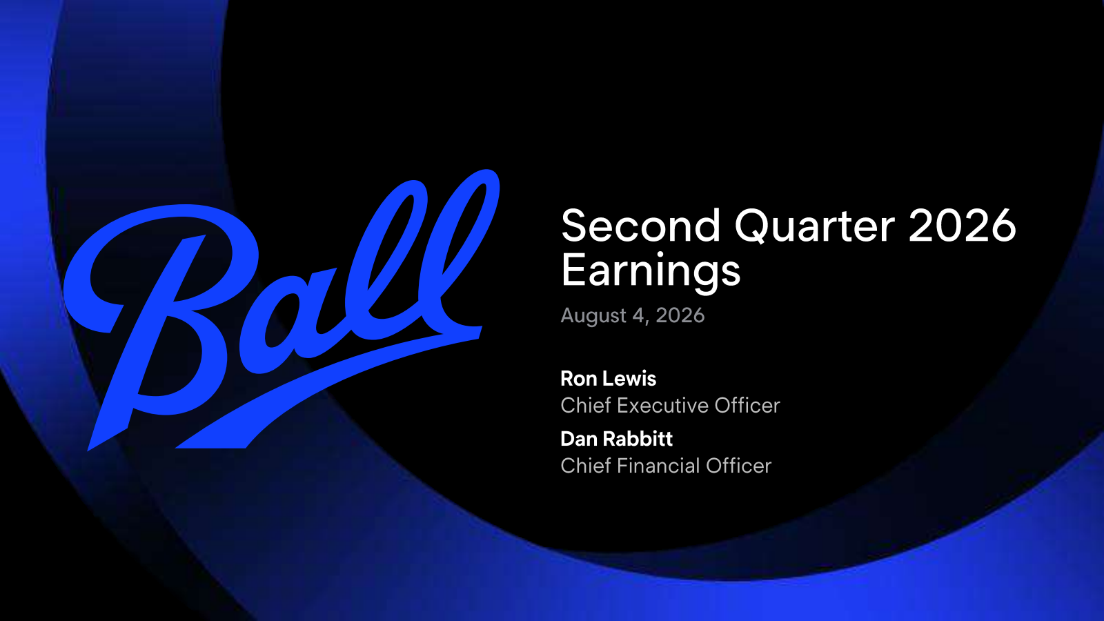 Ball's Q2 2026 Slide Deck