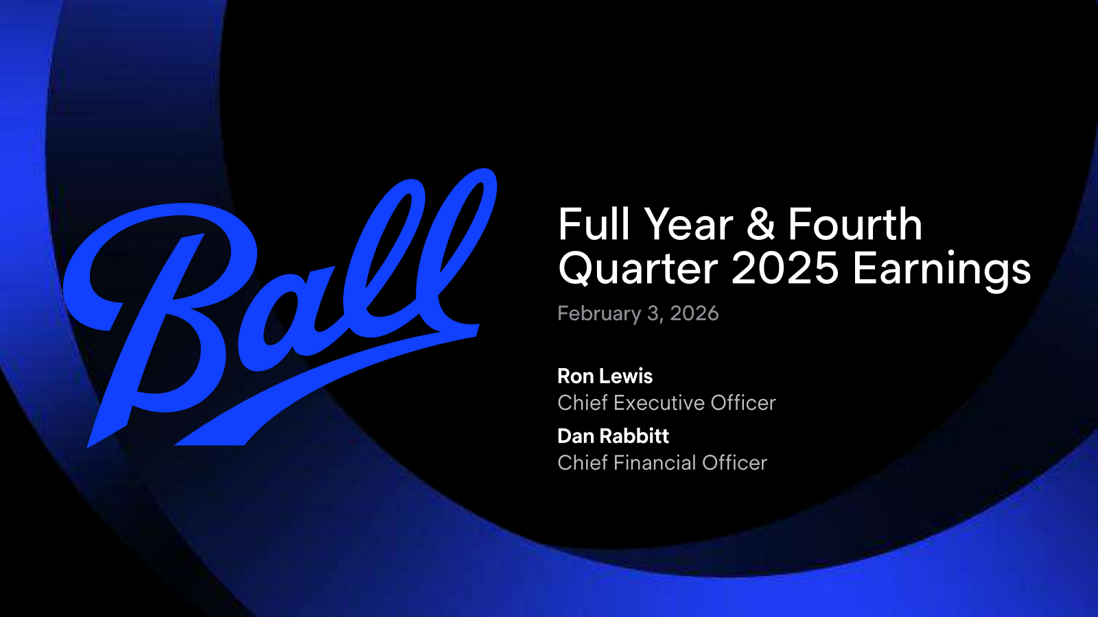 Ball's Q4 2025 Slide Deck