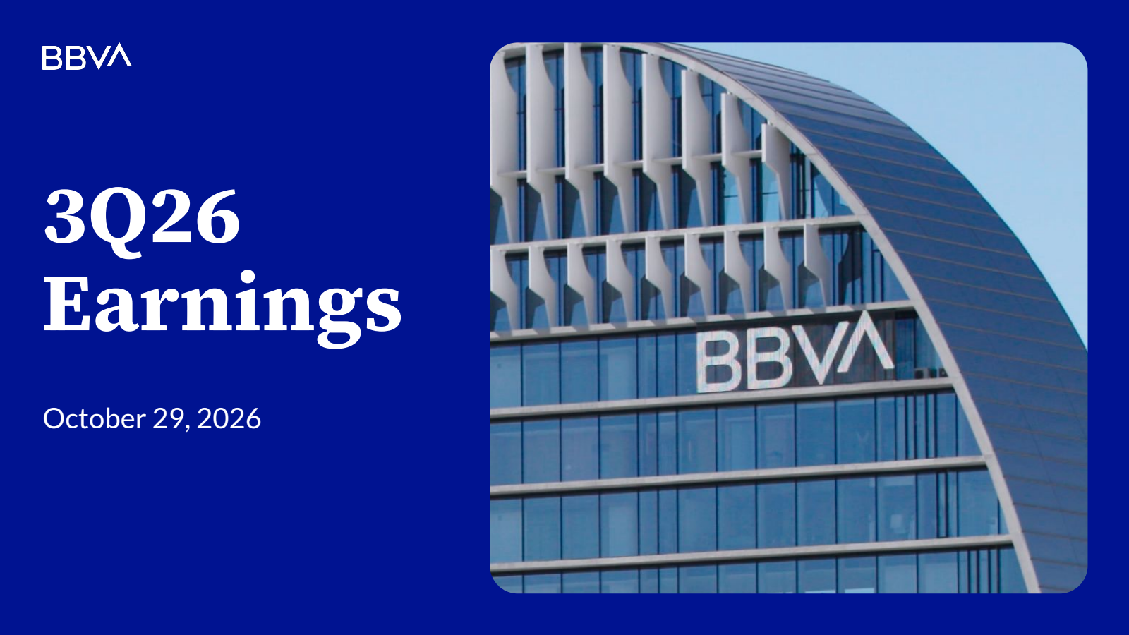 Banco Bilbao Vizcaya Argentaria's Q3 2026 Slide Deck