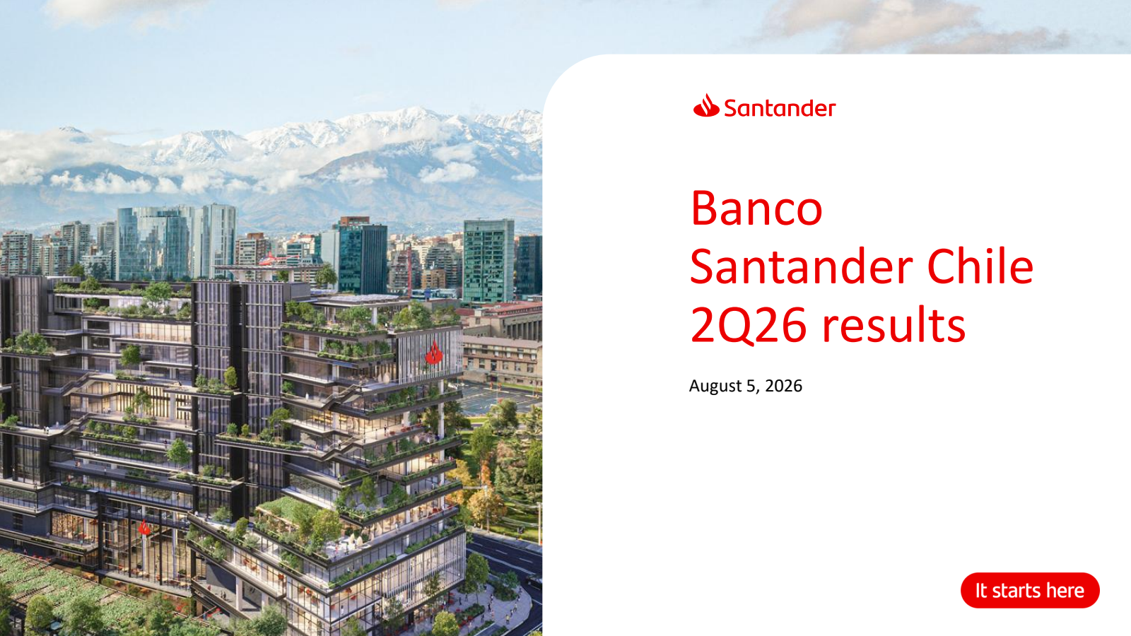 Banco Santander Chile's Q2 2026 Slide Deck