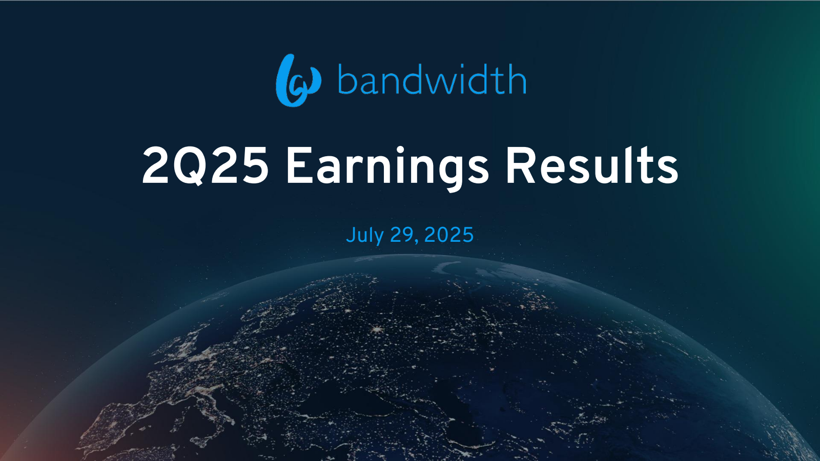 Bandwidth's Q2 2025 Slide Deck