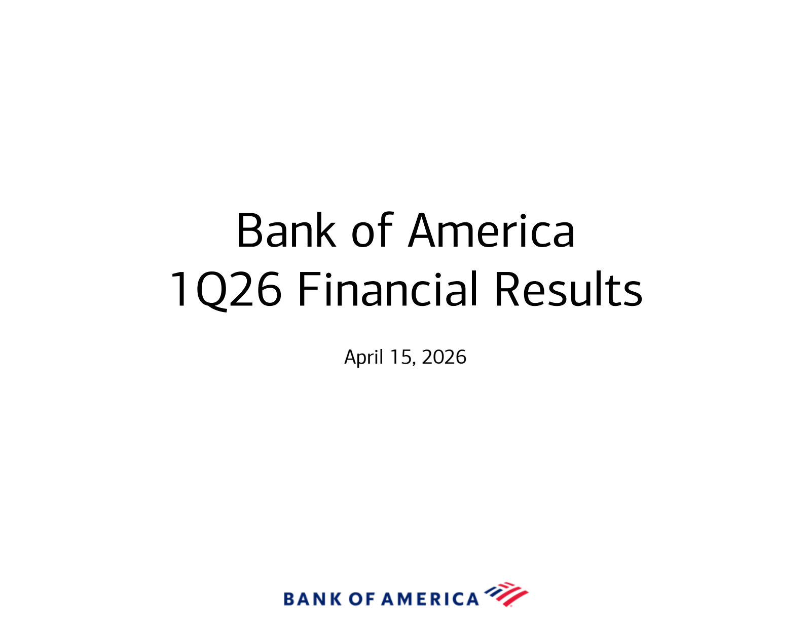 Bank of America (BAC) Earnings Date and Reports 2026