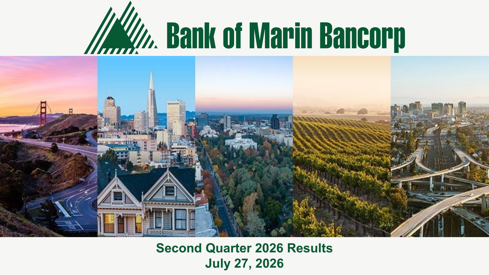 Bank of Marin Bancorp's Q2 2026 Slide Deck